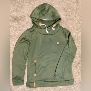 Naketano Green Cowl Neck Sweater with Soft Fabric